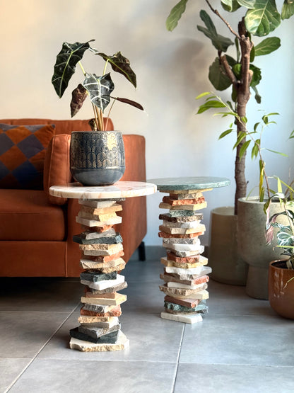 Blanco Marble Side Table