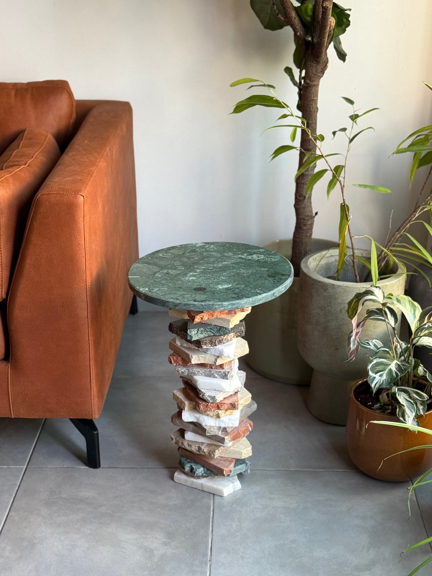 Verde Marble Side Table