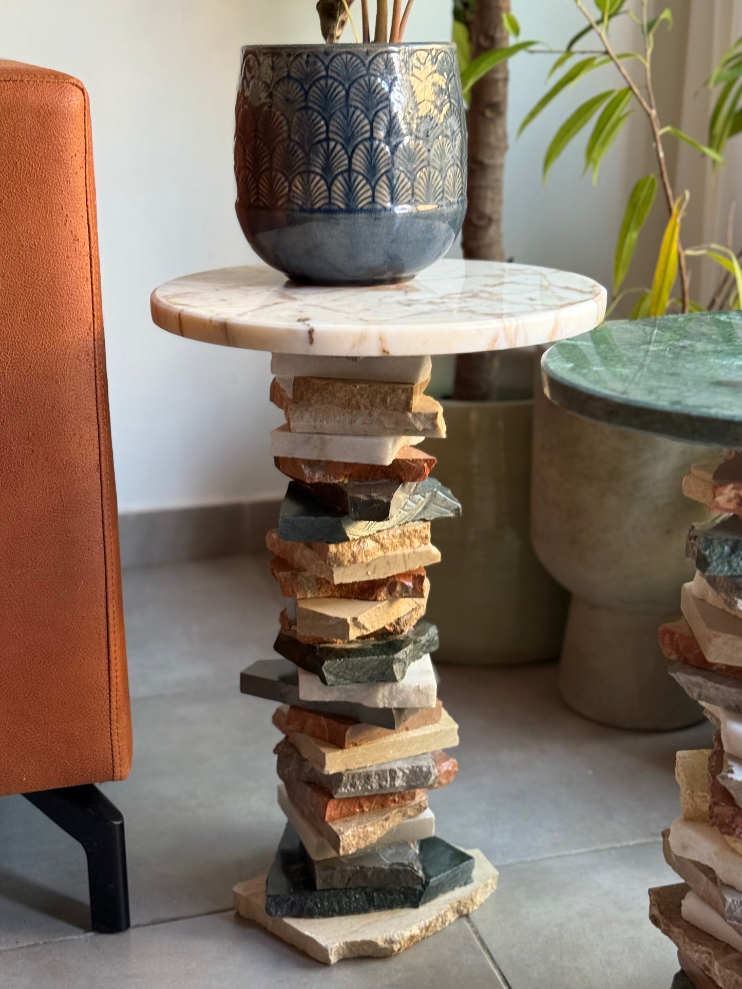 Blanco Marble Side Table