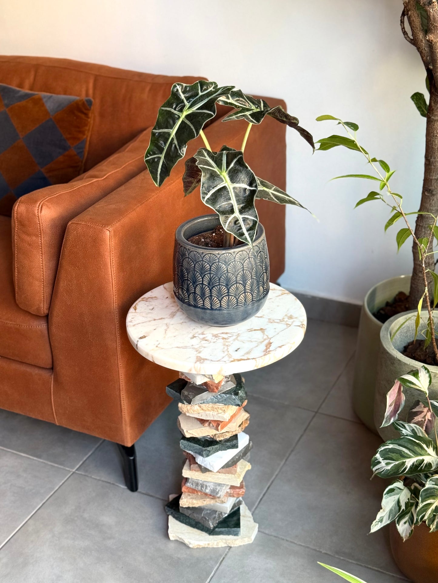 Blanco Marble Side Table