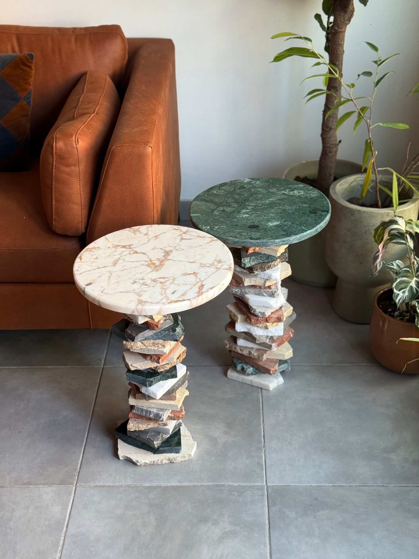 Blanco Marble Side Table