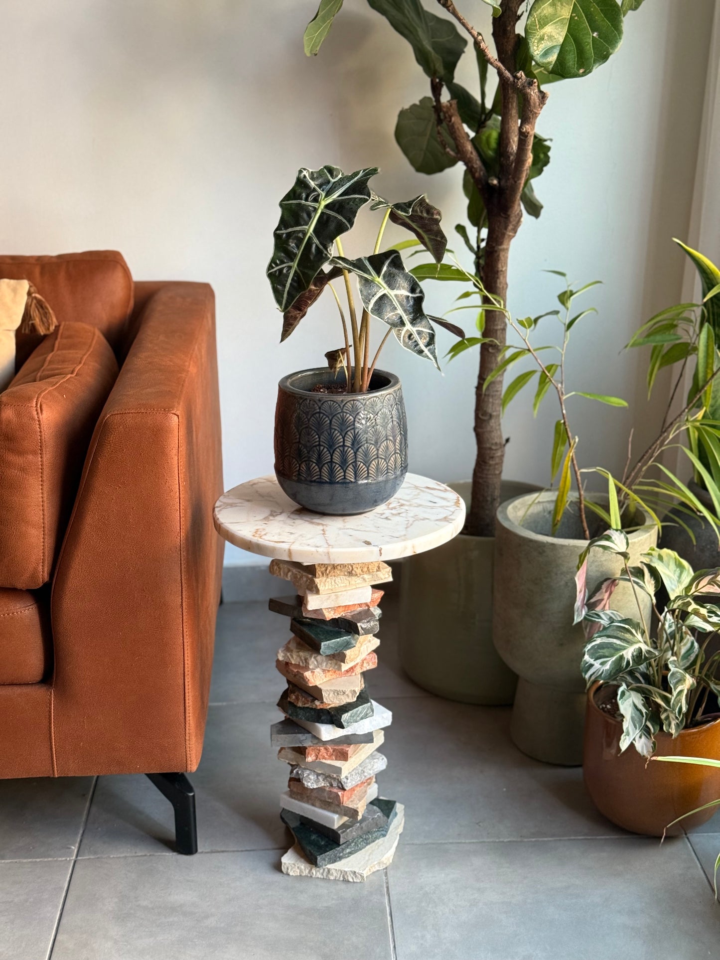 Blanco Marble Side Table