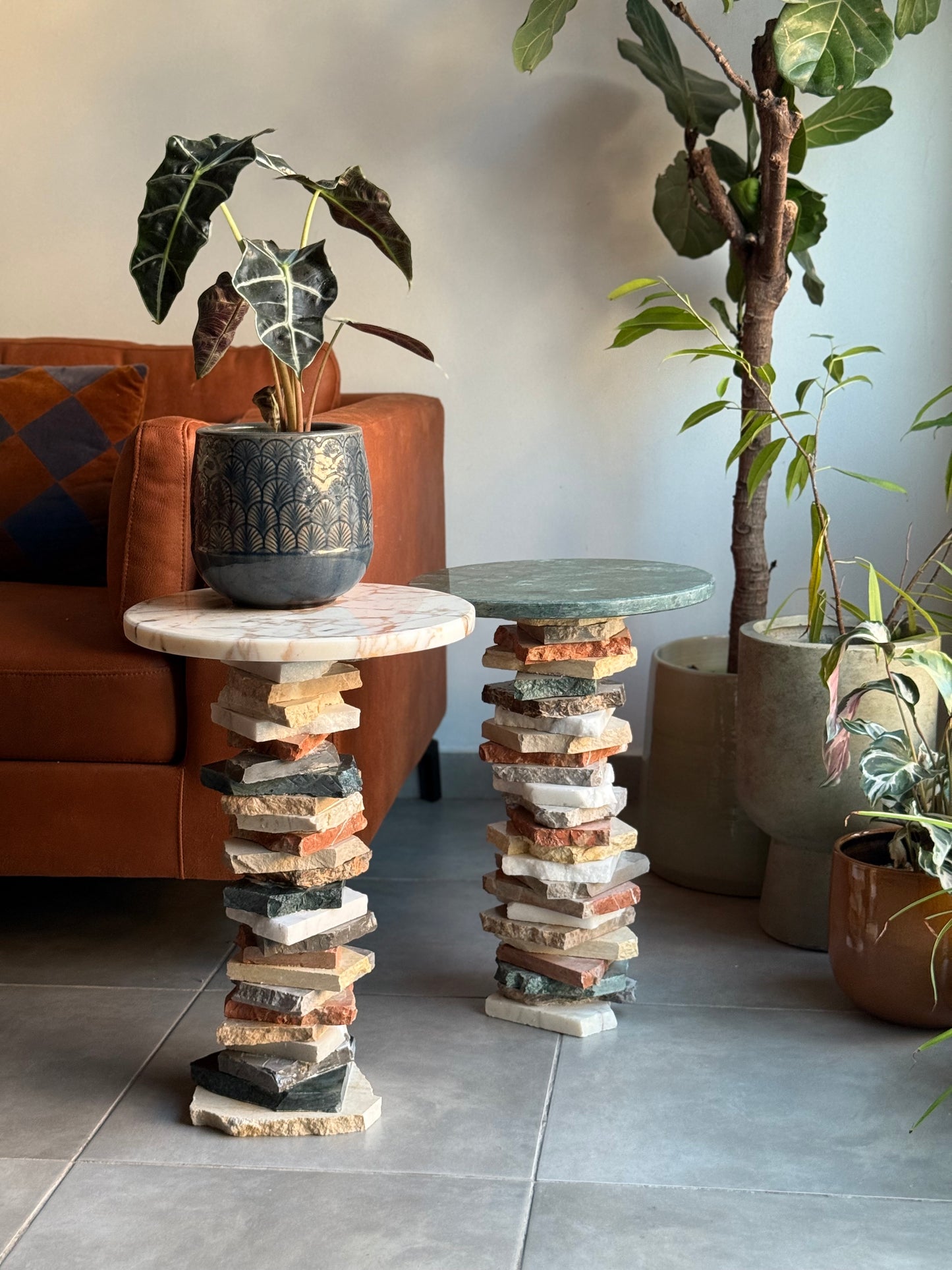 Verde Marble Side Table