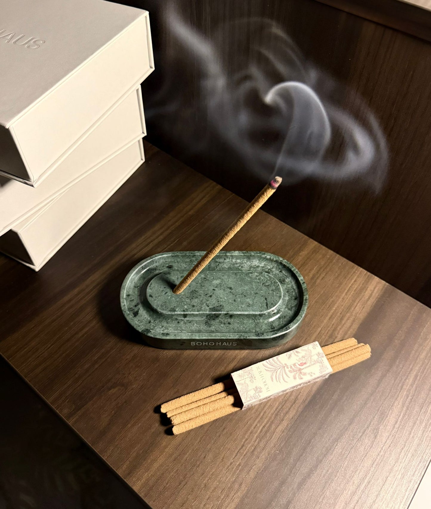 Forest Green Natural Marble Holder