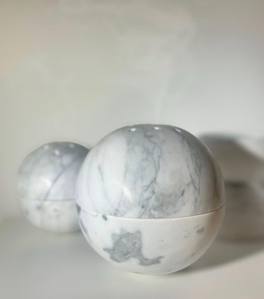 Carrara White Marble Incense Holder - مبخرة من رخام كرارا الأبيض الطبيعي