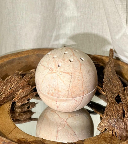 Pink Aurora Marble Incense Holder - مبخرة من رخام بينك أورورا الطبيعي