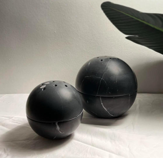 Nero Marquina Marble Incense Holder- مبخرة من رخام نيرو مارقوينا الطبيعي